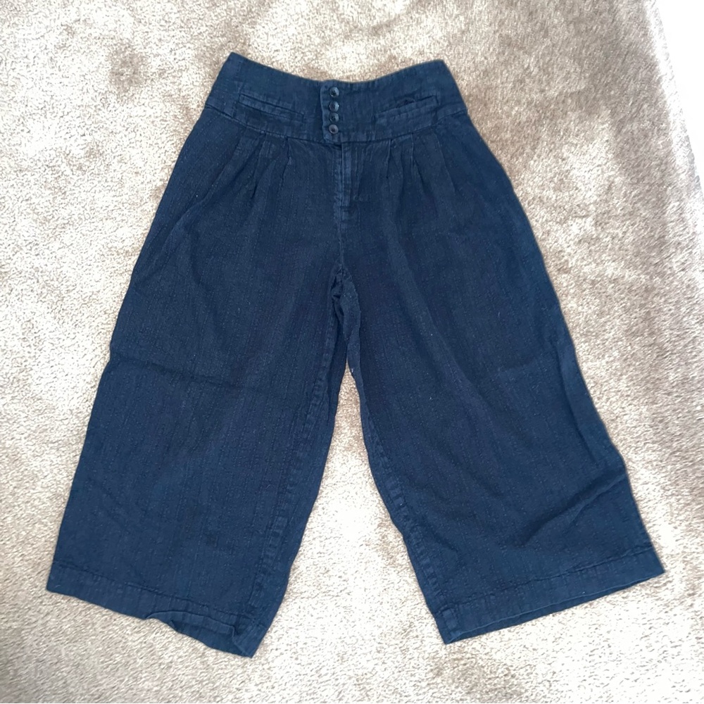 Black linen wide leg pants #linenpants Anthropologie